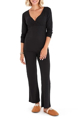 Accouchée Maternity/Nursing Pajamas in Black at Nordstrom