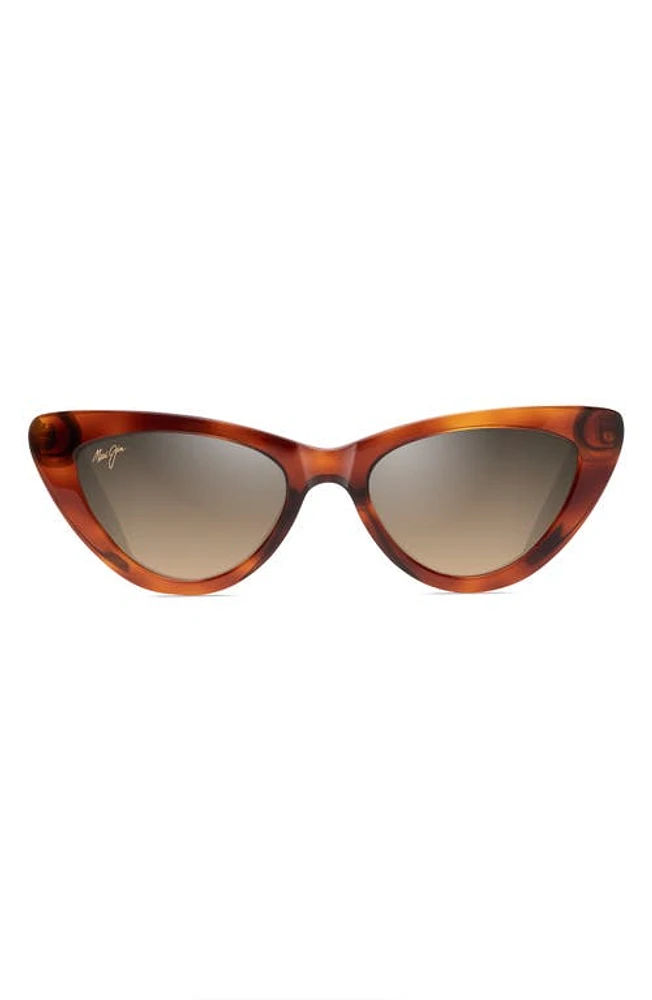 Maui Jim Lychee 52mm PolarizedPlus2 Cat Eye Sunglasses in Tortoise at Nordstrom