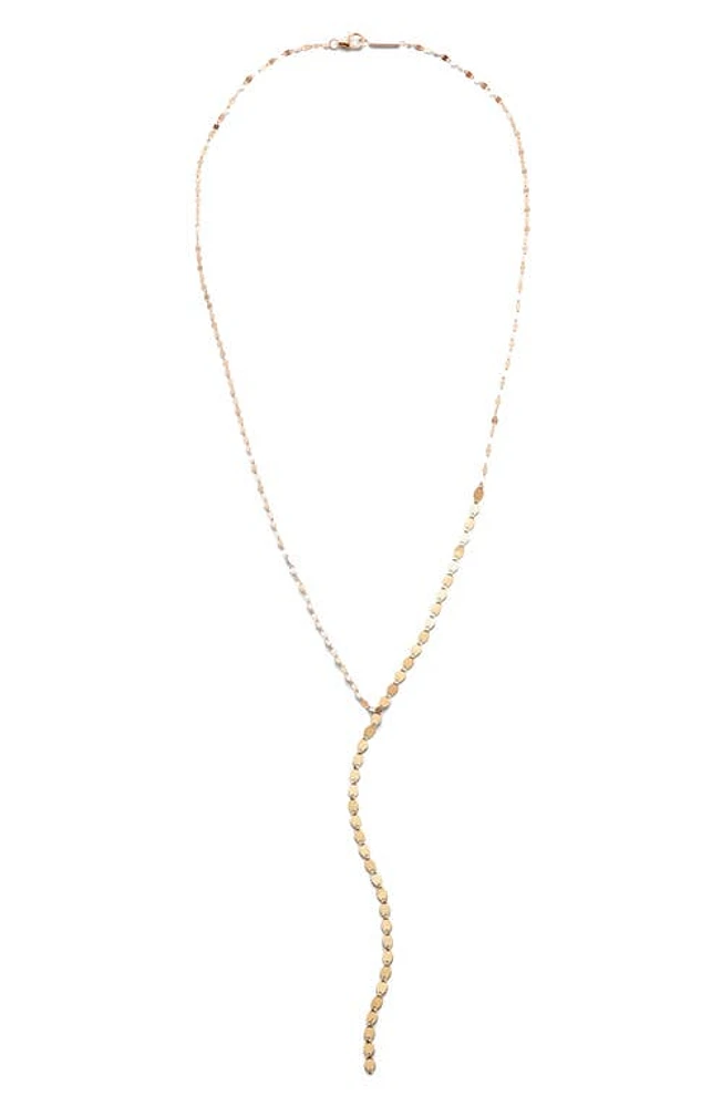 Lana Nude Lariat Necklace in Yellow Gold at Nordstrom, Size 20