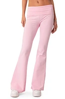 EDIKTED Naomi Flared Knit Pants Light-Pink at Nordstrom,