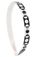 Alexandre de Paris Two Tone Polka Dot Headband in Black And White at Nordstrom