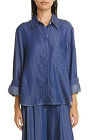 TWP Boyfriend Denim Shirt Indigo at Nordstrom,