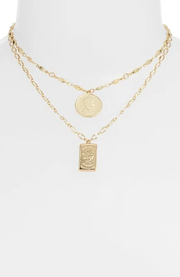 Ettika Set of 2 Pendant Necklaces in Gold at Nordstrom