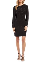 Karen Kane Sequin Long Sleeve Sheath Dress Black at Nordstrom,