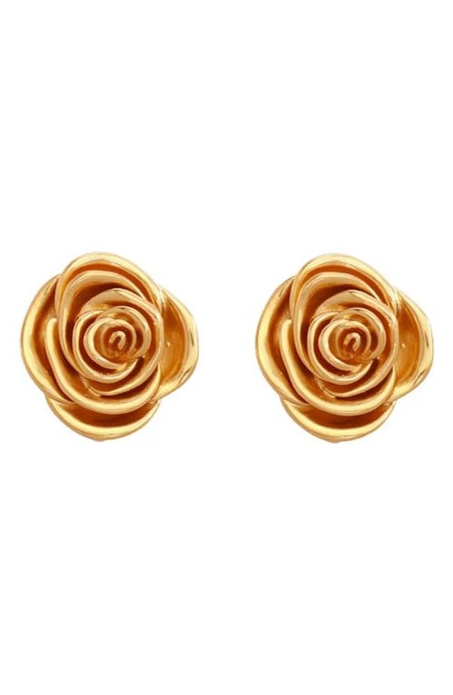 Petit Moments Brai Rose Stud Earrings in Gold at Nordstrom