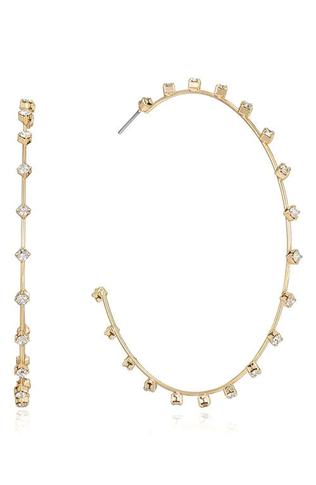 Ettika Large Sparkle Hoop Earrings in Gold/Crystal at Nordstrom