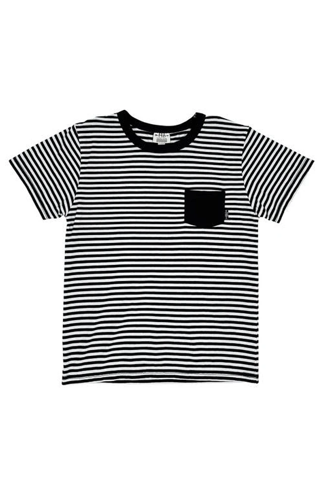 Feather 4 Arrow High Tide Stripe Pocket T-Shirt Black/White at Nordstrom,