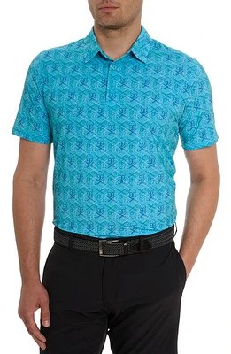 Robert Graham Iron Skull 2 Print Performance Golf Polo at Nordstrom,