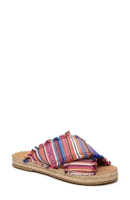 Minnetonka Pepper Espadrille Slide Sandal Coral Desert Print at Nordstrom,