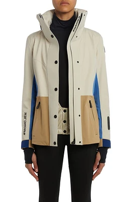 Moncler Grenoble Hainet Colorblock Ski Jacket Sand Beige at Nordstrom,