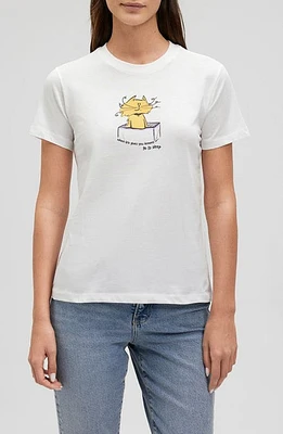 Mavi Jeans When Life Gives You Lemons Cotton Graphic T-Shirt in Antique White at Nordstrom, Size Small