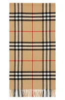 burberry Giant Check Washed Cashmere Scarf in Archive Beige at Nordstrom