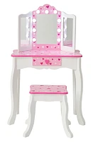 Teamson Kids Princess Gisele Sweetheart Vanity & Stool Set in White/Pink at Nordstrom