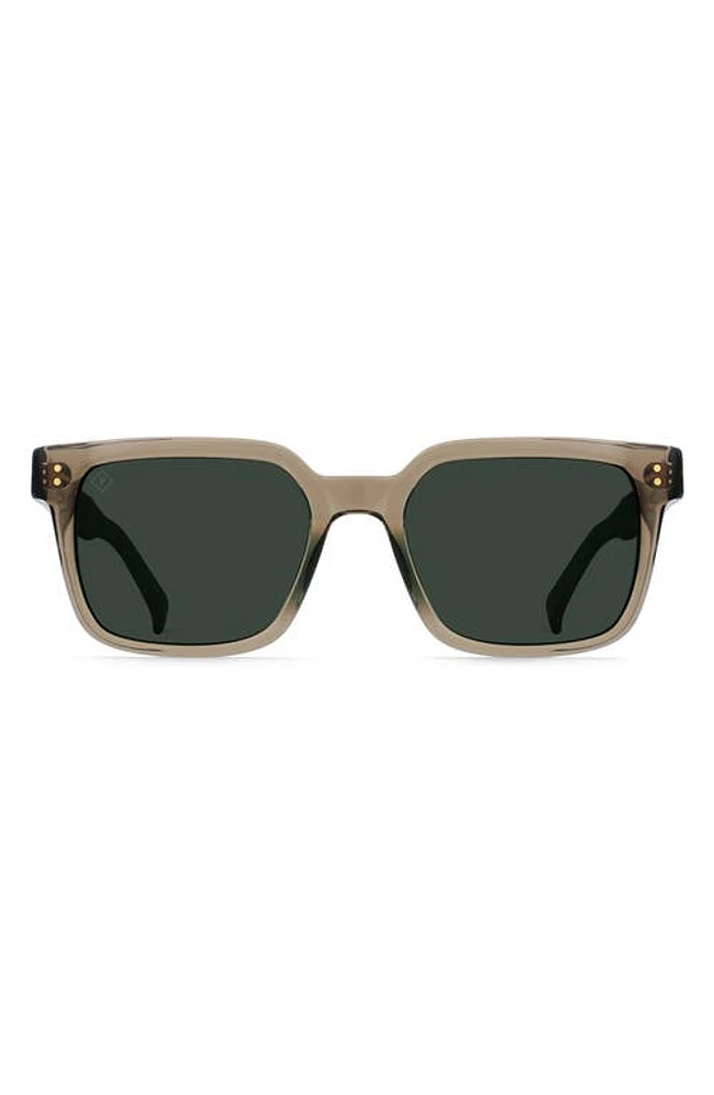 RAEN West 55mm Polarized Square Sunglasses in Ghost/Green Polar at Nordstrom