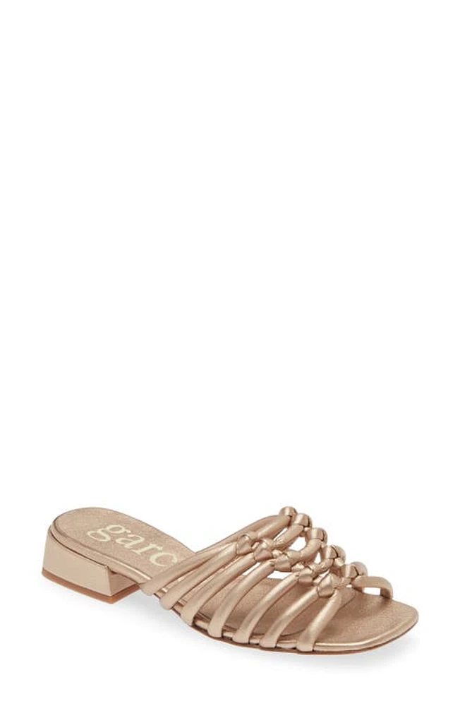 Pedro Garcia Elmar Slide Sandal Rose Gold Nappa Lame at Nordstrom,