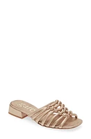 Pedro Garcia Elmar Slide Sandal Rose Gold Nappa Lame at Nordstrom,