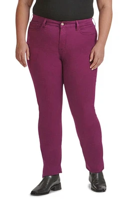 JEN7 by 7 For All Mankind Sateen Slim Straight Leg Jeans Deep Pomegranate at Nordstrom,