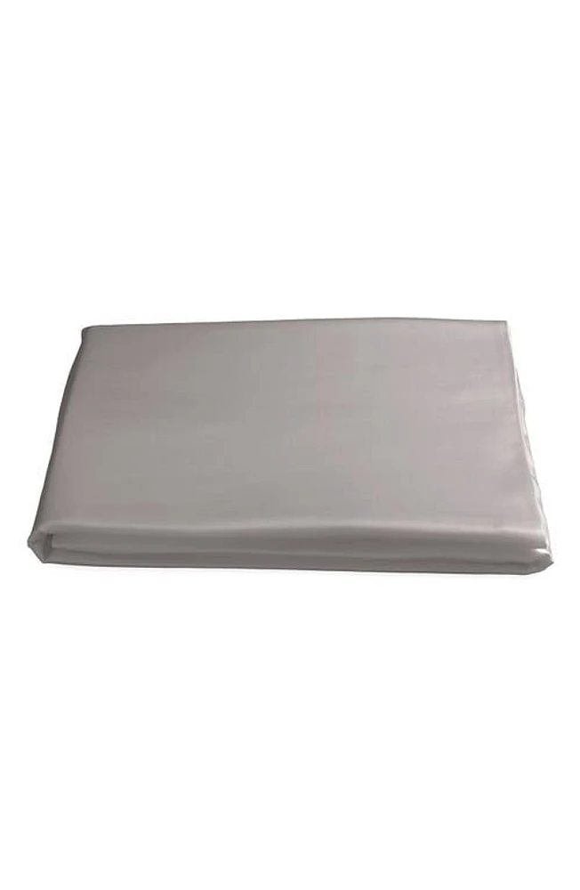 Matouk Nocturne 600 Thread Count Fitted Sheet in Platinum at Nordstrom