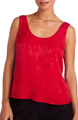 Bella Dahl Scoop Neck Satin Damask Tank Summer Rouge at Nordstrom,