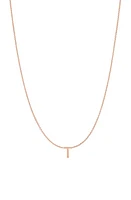 BYCHARI Initial Pendant Necklace in 14K Rose Gold-T at Nordstrom