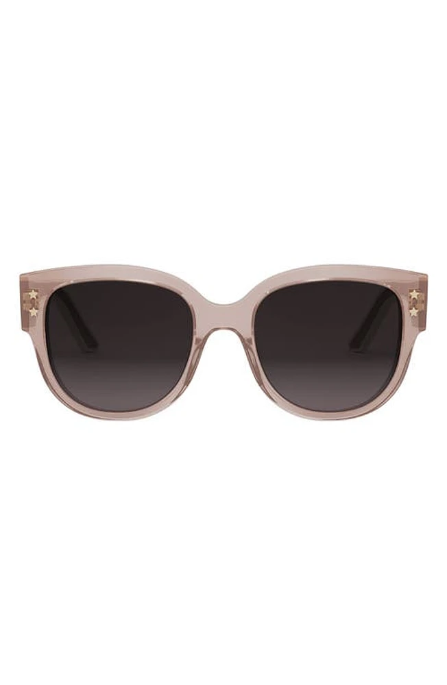 'DiorPacific B2I 54mm Butterfly Sunglasses in Shiny Pink /Gradient Brown at Nordstrom