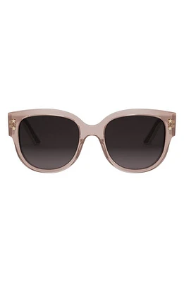 'DiorPacific B2I 54mm Butterfly Sunglasses in Shiny Pink /Gradient Brown at Nordstrom