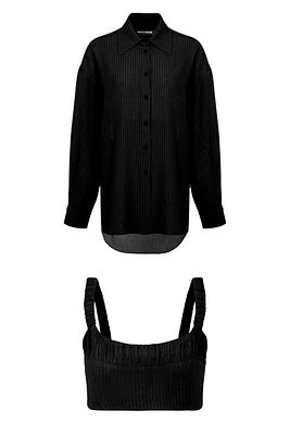 Nocturne Oversized Twin Set Shirt in at Nordstrom