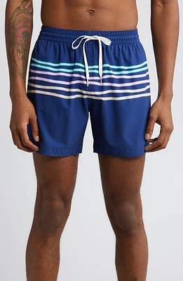 Chubbies Classic Lined 5.5-Inch Swim Trunks Navy Stripe at Nordstrom,