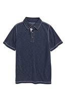 Johnston & Murphy Kids' Slub Polo Navy at