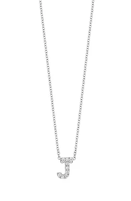 Bony Levy 18k Gold Pavé Diamond Initial Pendant Necklace in Gold - J at Nordstrom