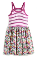 Mini Boden Kids' Hotchpotch Print Cotton Tank Dress Multi Mermaid Ditsy at Nordstrom,