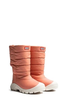 Hunter Kids' Intrepid Tall Waterproof Snow Boot in Rough Pink/White Willow at Nordstrom, Size 1 M