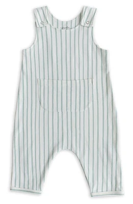 Pehr Stripe Organic Cotton Overalls in Stripes Away Sea at Nordstrom, Size 18-24 M