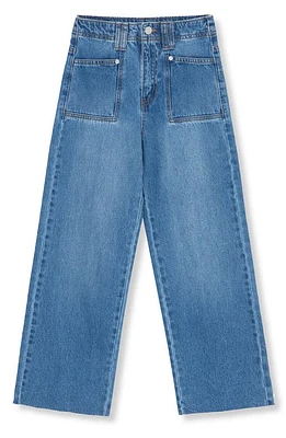 Habitual Kids Kids' High Waist Wide Leg Jeans Med Stone at Nordstrom,