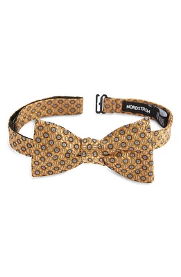 Nordstrom Neat Medallion Silk Bow Tie in Yellow at Nordstrom