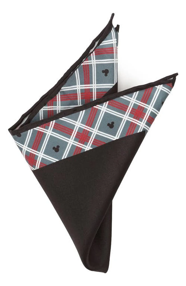 Cufflinks, Inc. Mickey Mouse Plaid Silk Pocket Square in Gray at Nordstrom