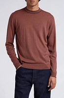 John Smedley Gare Microstripe Merino Wool Sweater Midnight/Redwood/Nutmeg at Nordstrom,