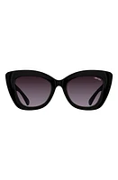 Velvet Eyewear Maya 57mm Gradient Cat Eye Sunglasses in Black at Nordstrom