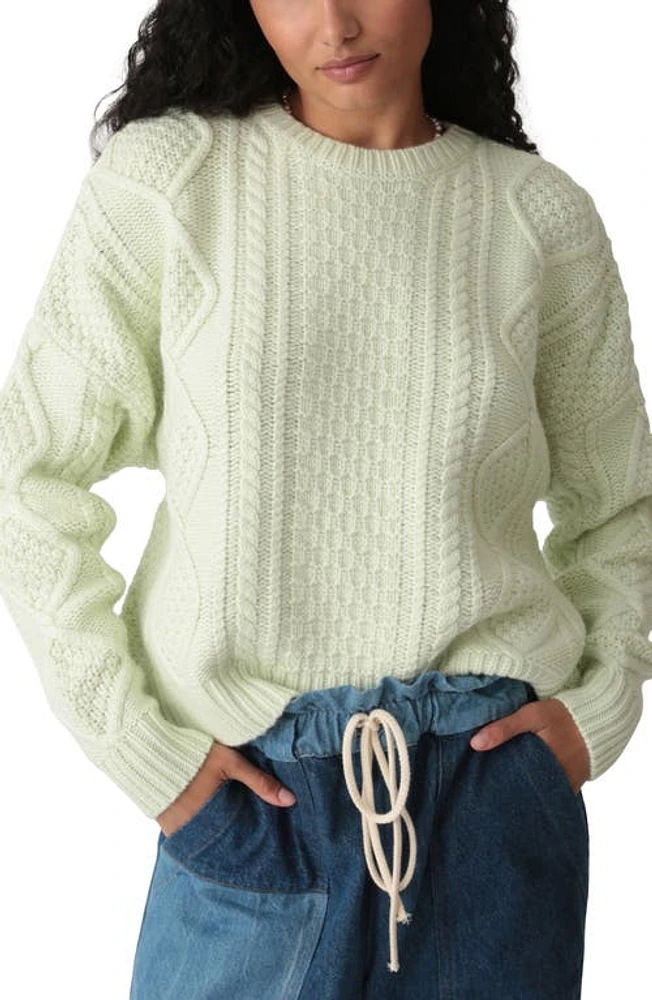 Electric & Rose Alice Merino Wool & Cashmere Blend Sweater in Lime at Nordstrom, Size Medium