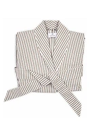 Matouk Matteo Stripe Robe in Bark at Nordstrom