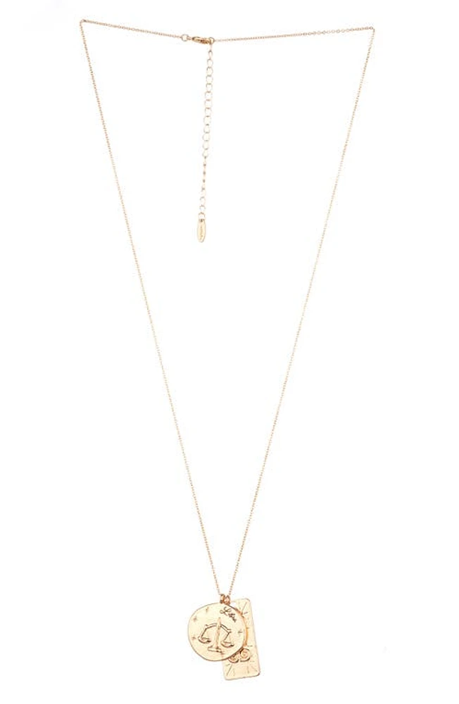 Ettika Long Zodiac Charm Necklace in Libra at Nordstrom