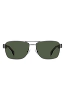 BOSS 60mm Polarized Rectangular Sunglasses in Havana/Dark Ruthenium at Nordstrom