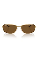 Ray-Ban 59mm Polarized Oval Sunglasses in Gold Brown at Nordstrom