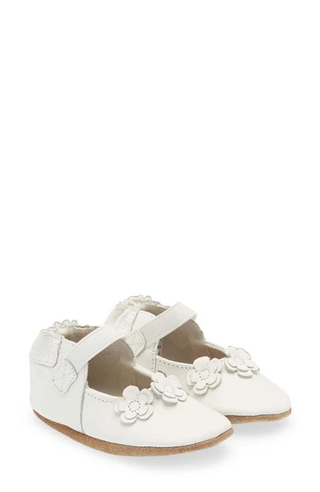 Robeez Brianna Crib Shoe White at Nordstrom, Months