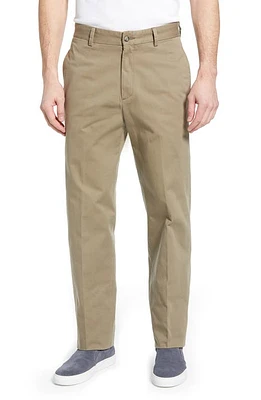 Berle Charleston Khakis Flat Front Chino Pants Olive at Nordstrom,