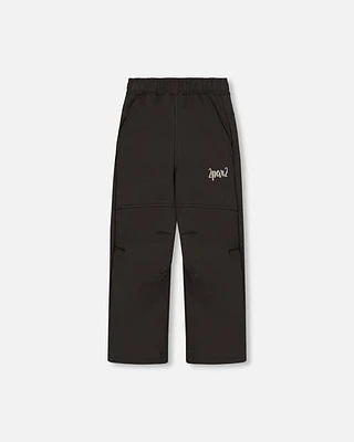 Deux Par Deux Unisex Softshell Splash Pants Black at Nordstrom