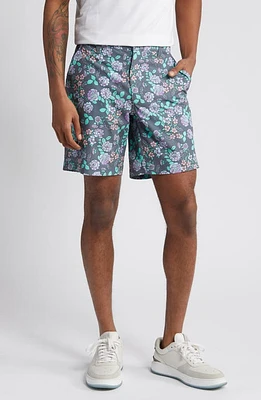 Swannies Chandler Floral Print Golf Shorts Purple at Nordstrom,