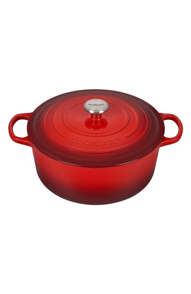 Le Creuset Signature 9-Quart Round Enamel Cast Iron Dutch Oven in Cerise at Nordstrom