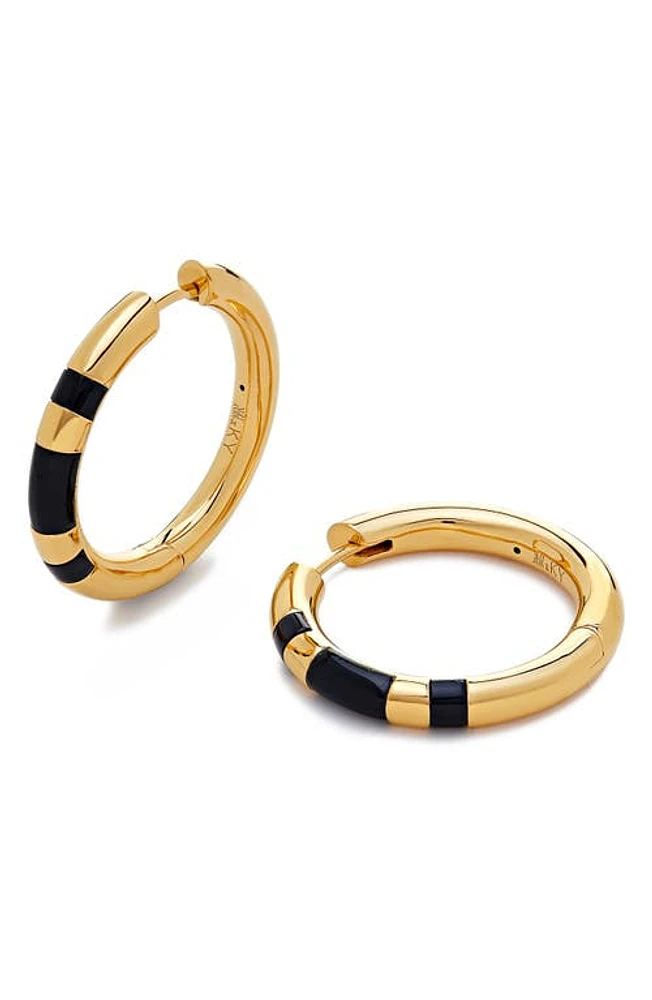 Monica Vinader x Kate Young Onyx Hoop Earrings in 18K Gold Vermeil at Nordstrom