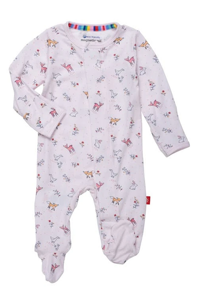 Magnetic Me Woodsy Tale Footie in Pink at Nordstrom, Size 3-6M